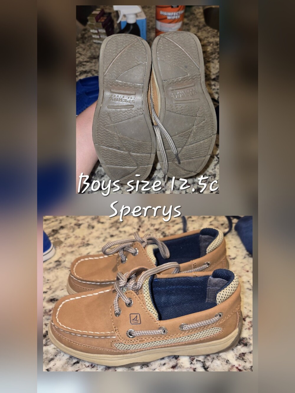Sperry Boys Tan Boat Shoes Size 12.5